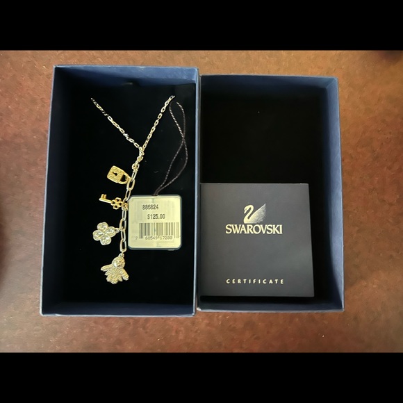 Swarovski Jewelry | Lucky Gold and Crystal Clover Pendant Necklace 886824 - Picture 2 of 3